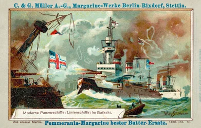 Moderne Panzerschiffe im Kampf